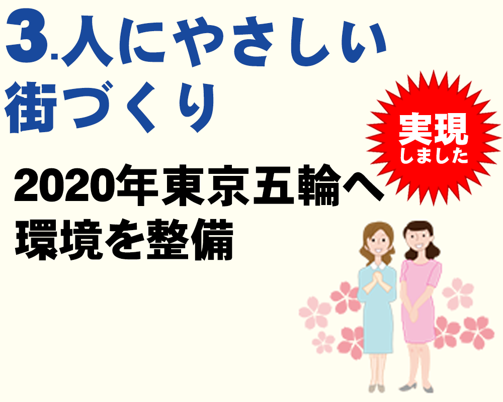 3.２０２０年東京五輪／人にやさしい街づくり